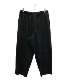 Yohji Yamamoto pour homme（ヨウジヤマモト プールオム）の古着「WOOL GABARDINE OUT POCKET PANTS/ウール ギャバジン アウト ポケット パンツ」｜ブラック