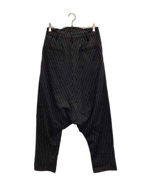 sulvam（サルバム）sulvam (サルバム) サルエルストライプパンツ ブラック×パープル サイズ:Sの古着・服飾アイテム