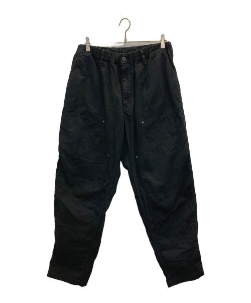 BLACK Scandal Yohji Yamamoto（ブラックスキャンダルヨウジヤマモト）BLACK Scandal Yohji Yamamoto (ブラックスキャンダルヨウジヤマモト) KATSURAGI DOUBLE KNEE WORK PANTS ブラック サイズ:2の古着・服飾アイテム