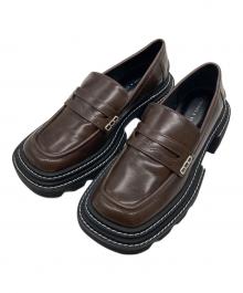 CHARLES & KEITH（チャールズアンドキース）の古着「チャンキーソールペニーローファー」｜ブラウン