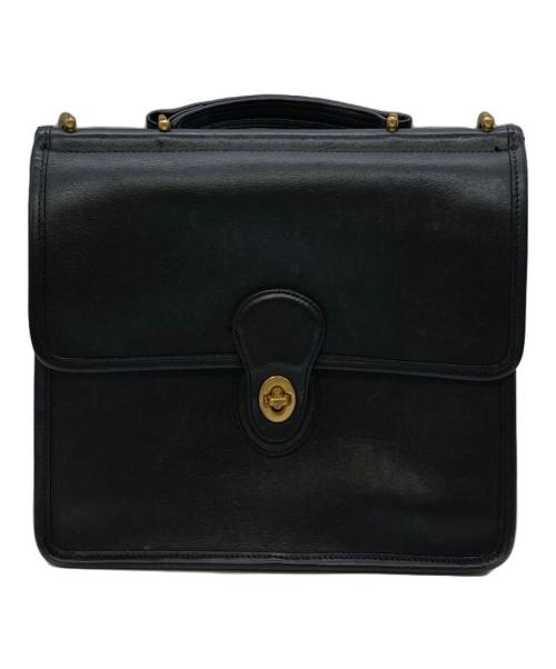 COACH（コーチ）COACH (コーチ) フラップターンロックショルダーバッグ ブラックの古着・服飾アイテム