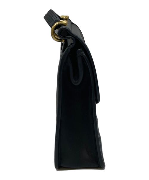 COACH（コーチ）COACH (コーチ) フラップターンロックショルダーバッグ ブラックの古着・服飾アイテム