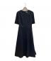 23区（ニジュウサンク）の古着「【洗える】プレーンストレッチタフタ フレア ワンピース」｜ネイビー