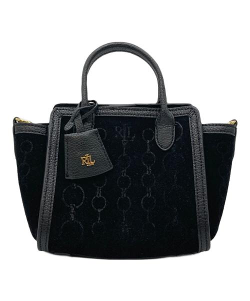 LAUREN RALPH LAUREN（ローレンラルフローレン）LAUREN RALPH LAUREN (ローレンラルフローレン) 2WAYバッグ ブラックの古着・服飾アイテム