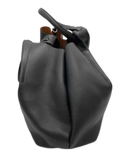 GIANNI CHIARINI（ジャンニ キアリーニ）GIANNI CHIARINI (ジャンニ キアリーニ) レザートートバッグ ブラックの古着・服飾アイテム