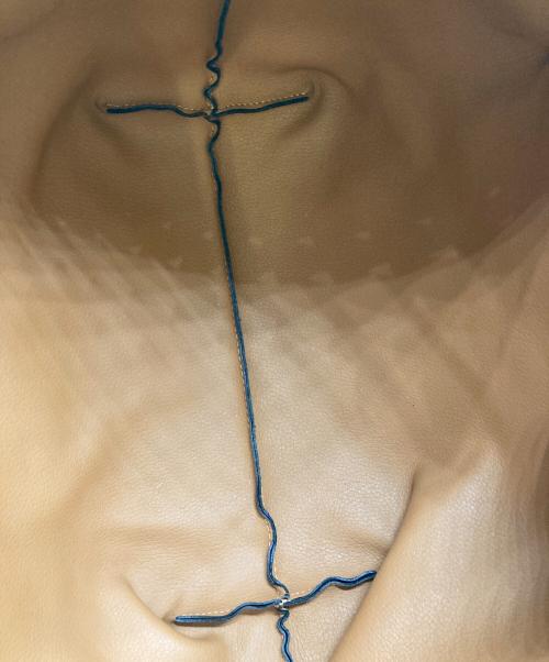 GIANNI CHIARINI（ジャンニ キアリーニ）GIANNI CHIARINI (ジャンニ キアリーニ) レザートートバッグ ブラックの古着・服飾アイテム