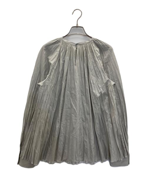 Whim Gazette（ウィムガゼット）Whim Gazette (ウィムガゼット) コットンシルクテシボリブラウス グレー サイズ:SIZE FREEの古着・服飾アイテム