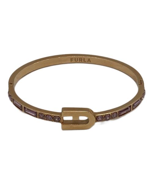 FURLA（フルラ）FURLA (フルラ) バングル ゴールド×ピンクの古着・服飾アイテム