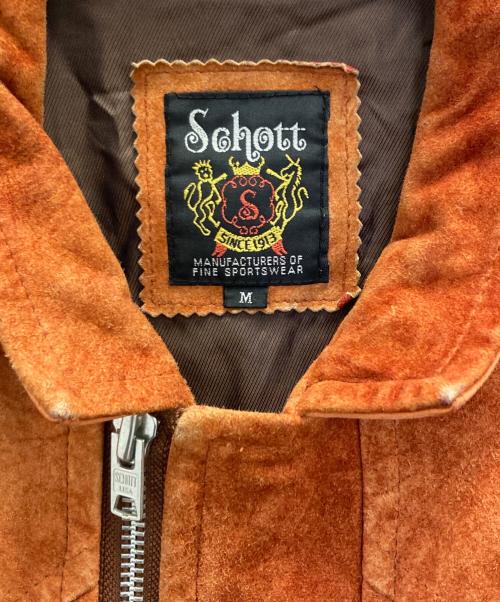 Schott（ショット）Schott (ショット) スエードジャケット オレンジ サイズ:Mの古着・服飾アイテム
