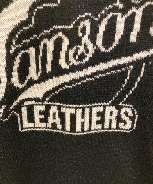 VANSON（バンソン）VANSON (バンソン) Supreme (シュプリーム) Leathers Sweater ブラック サイズ:Mの古着・服飾アイテム
