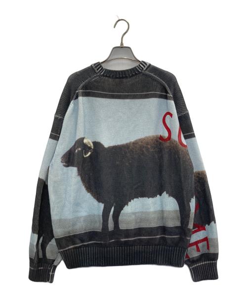 SUPREME（シュプリーム）Supreme (シュプリーム) 25SS Damien Hirst Sweater ブラック×ブルー サイズ:Ｍの古着・服飾アイテム