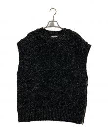 CLANE（クラネ）の古着「SIDE ZIP TWEED KNIT VEST」｜ブラック