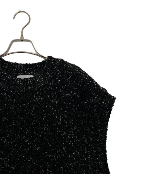 CLANE（クラネ）CLANE (クラネ) SIDE ZIP TWEED KNIT VEST ブラック サイズ:1の古着・服飾アイテム