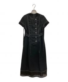 UNITED TOKYO（ユナイテッドトーキョー）の古着「ステッチワークワンピース」｜ブラック