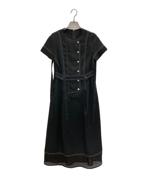 UNITED TOKYO（ユナイテッドトーキョー）UNITED TOKYO (ユナイテッドトーキョー) ステッチワークワンピース ブラック サイズ:SIZE 1の古着・服飾アイテム