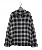 PENNEYS TOWN CRAFTペニーズ タウンクラフト）の古着「レーヨンオンブレチェックシャツ」｜ブラック