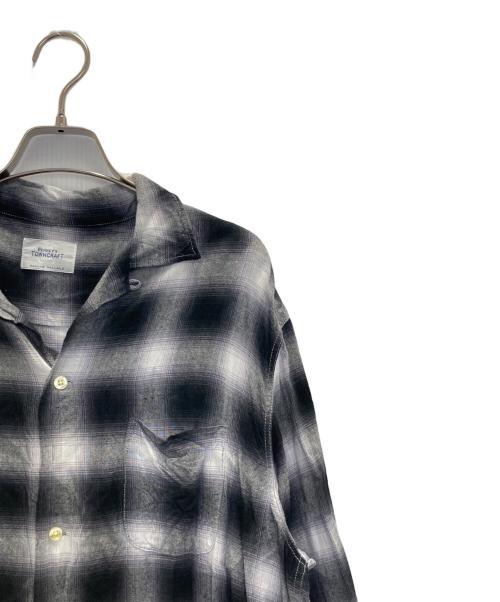 PENNEYS TOWN CRAFT（ペニーズ タウンクラフト）PENNEYS TOWN CRAFT (ペニーズ タウンクラフト) レーヨンオンブレチェックシャツ ブラック サイズ:Sの古着・服飾アイテム