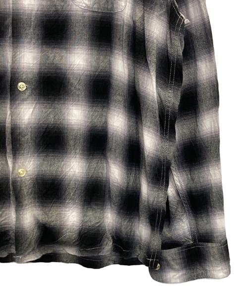 PENNEYS TOWN CRAFT（ペニーズ タウンクラフト）PENNEYS TOWN CRAFT (ペニーズ タウンクラフト) レーヨンオンブレチェックシャツ ブラック サイズ:Sの古着・服飾アイテム