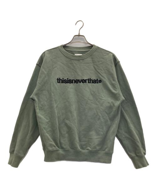 thisisneverthat（ディスイズネバーザット）thisisneverthat (ディスイズネバーザット) ロゴスウェット グリーン サイズ:Sの古着・服飾アイテム
