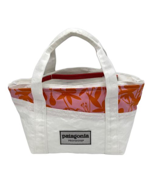 Patagonia（パタゴニア）Patagonia (パタゴニア) マフィアミニトート ホワイト×ピンクの古着・服飾アイテム
