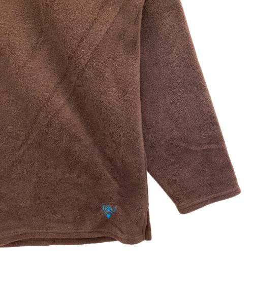 South2 West8（サウスツー ウエストエイト）south2 west8 (サウスツー ウエストエイト) Half Zipped Shirt ブラウン サイズ:XSの古着・服飾アイテム