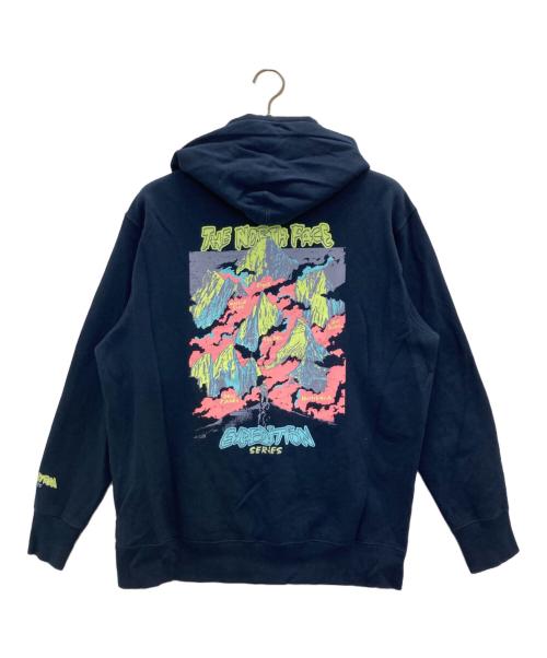 THE NORTH FACE（ザ ノース フェイス）THE NORTH FACE (ザ ノース フェイス) EXPEDITION GRAPHIC HOODIE ネイビー サイズ:Ｍの古着・服飾アイテム