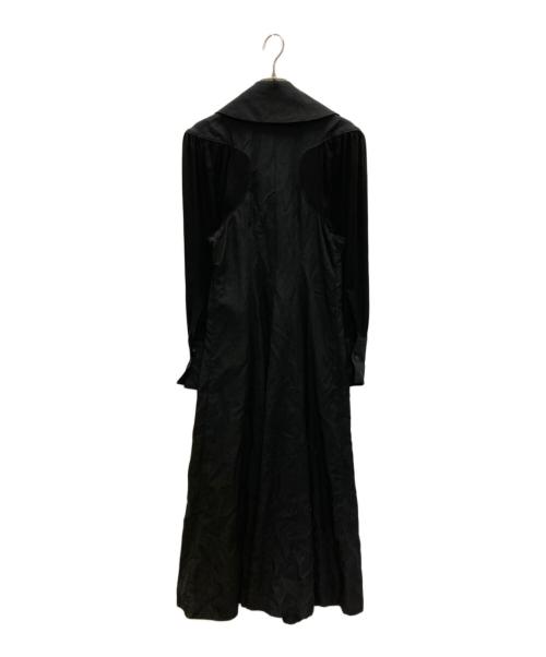 AKIRA NAKA（アキラナカ）AKIRA NAKA (アキラナカ) シアースリーブリネンブレンドワンピース ブラック サイズ:1の古着・服飾アイテム