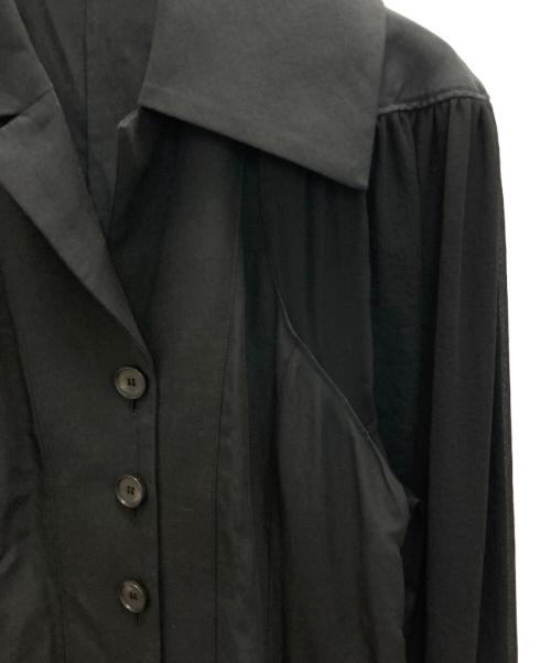 AKIRA NAKA（アキラナカ）AKIRA NAKA (アキラナカ) シアースリーブリネンブレンドワンピース ブラック サイズ:1の古着・服飾アイテム