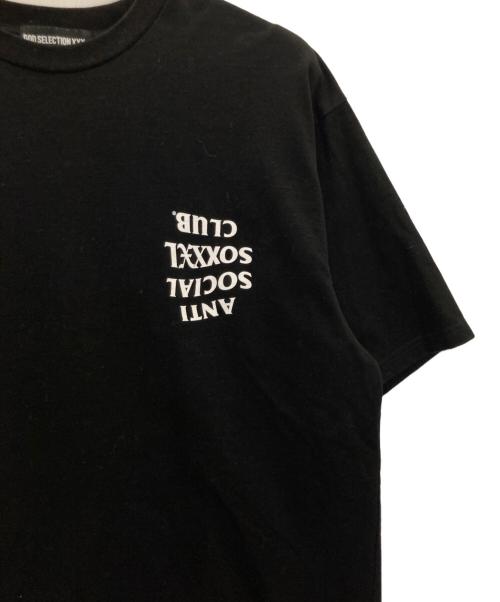 GOD SELECTION XXX（ゴッド セレクション トリプルエックス）GOD SELECTION XXX (ゴッド セレクション トリプルエックス) anti social social CLUB (アンチソーシャルソーシャルクラブ) ロゴプリントTee ブラック サイズ:Lの古着・服飾アイテム
