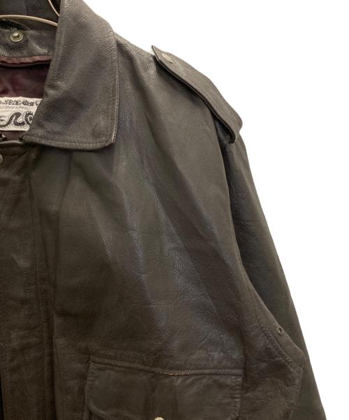 IN FRAC TION（インフラクション）IN FRAC TION (インフラクション) ヴィンテージレザージャケット ブラウン サイズ:XLの古着・服飾アイテム