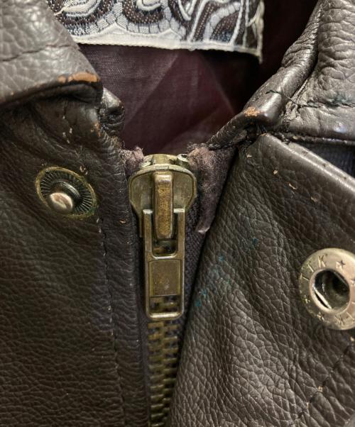 IN FRAC TION（インフラクション）IN FRAC TION (インフラクション) ヴィンテージレザージャケット ブラウン サイズ:XLの古着・服飾アイテム