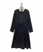 Sov.ソブ）の古着「ダブルサテンワンピース」｜ブラック