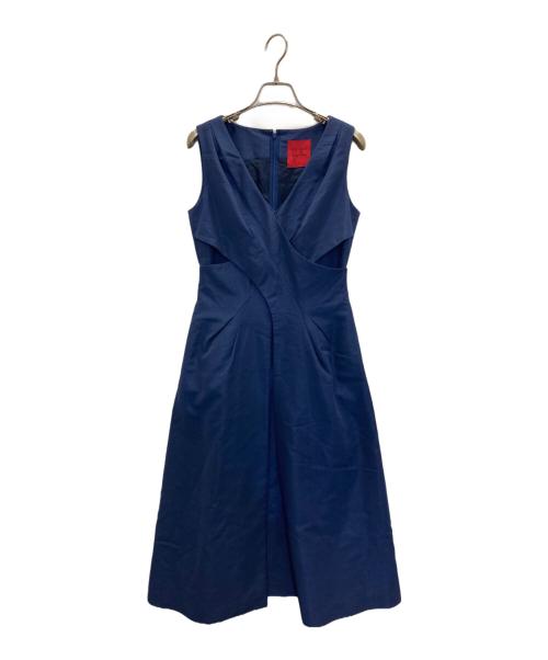 shilla（シビラ）shilla (シビラ) クロスデザインノースリーブワンピース ブルー サイズ:SIZE Mの古着・服飾アイテム