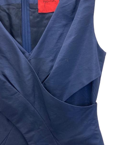 shilla（シビラ）shilla (シビラ) クロスデザインノースリーブワンピース ブルー サイズ:SIZE Mの古着・服飾アイテム