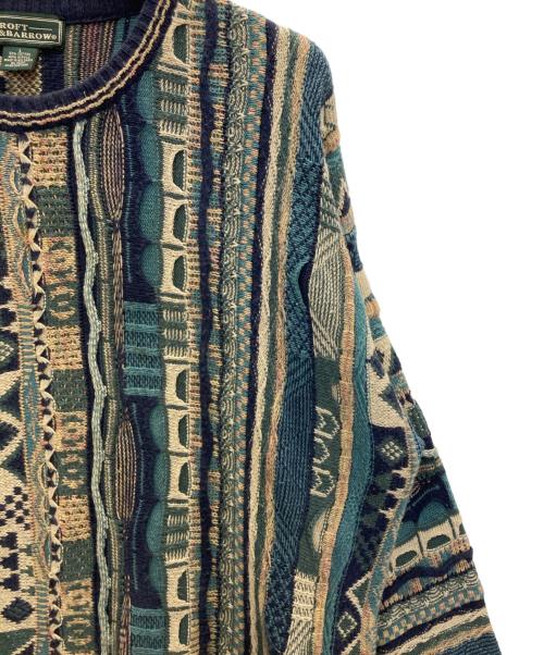 CROFT&BARROW（クロフトアンドバロー）CROFT&BARROW (クロフトアンドバロー) 3Dニット ネイビー サイズ:Lの古着・服飾アイテム