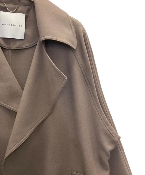 quaranciel（カランシエル）quaranciel (カランシエル) ダブルクロス ハーフ トレンチ ジャケット コート ベージュ サイズ:SIZE FREEの古着・服飾アイテム