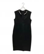 YOKO CHANヨーコチャン）の古着「パールノースリーブワンピース」｜ブラック