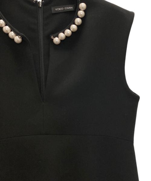 YOKO CHAN（ヨーコチャン）YOKO CHAN (ヨーコチャン) パールノースリーブワンピース ブラック サイズ:40の古着・服飾アイテム
