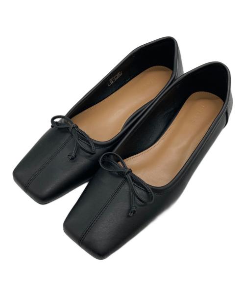 FRAY ID（フレイ アイディー）FRAY ID (フレイ アイディー) スクエアトゥバレエシューズ ブラック サイズ:SIZE 38の古着・服飾アイテム