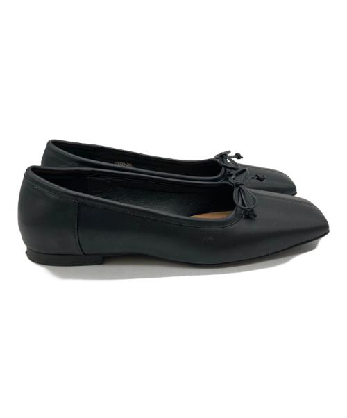 FRAY ID（フレイ アイディー）FRAY ID (フレイ アイディー) スクエアトゥバレエシューズ ブラック サイズ:SIZE 38の古着・服飾アイテム