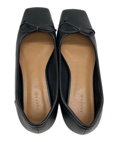 FRAY ID（フレイ アイディー）FRAY ID (フレイ アイディー) スクエアトゥバレエシューズ ブラック サイズ:SIZE 38の古着・服飾アイテム