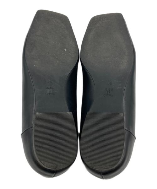 FRAY ID（フレイ アイディー）FRAY ID (フレイ アイディー) スクエアトゥバレエシューズ ブラック サイズ:SIZE 38の古着・服飾アイテム