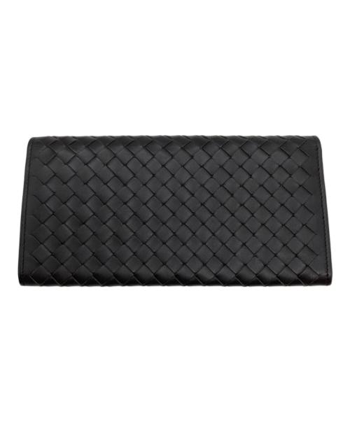 BOTTEGA VENETA（ボッテガベネタ）BOTTEGA VENETA (ボッテガベネタ) イントレチャート長財布 ダークブラウンの古着・服飾アイテム
