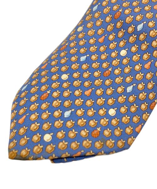 HERMES（エルメス）HERMES (エルメス) シルクネクタイ ブルー サイズ:表記無しの古着・服飾アイテム