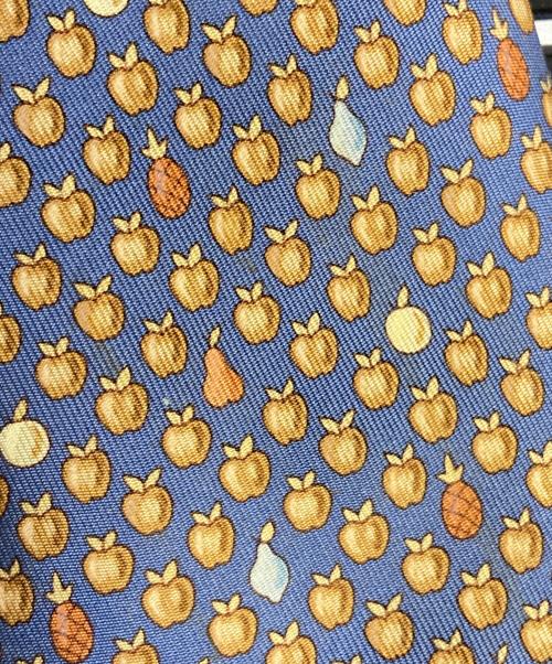 HERMES（エルメス）HERMES (エルメス) シルクネクタイ ブルー サイズ:表記無しの古着・服飾アイテム