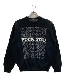 Hysteric Glamour×SUPREME（ヒステリックグラマー×シュプリーム）の古着「クルーネックニット」｜ブラック