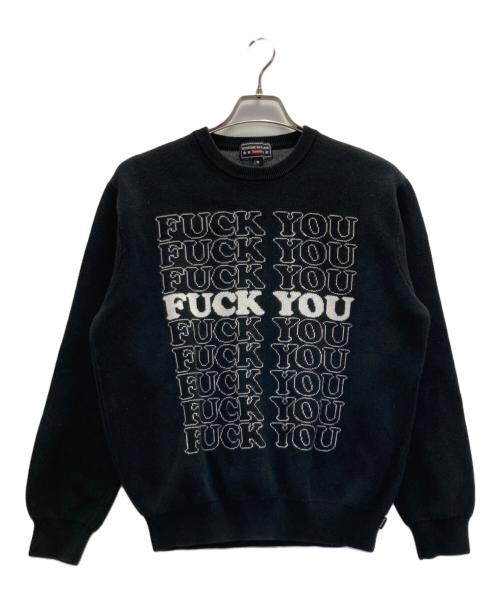 Hysteric Glamour（ヒステリックグラマー）Hysteric Glamour (ヒステリックグラマー) Supreme (シュプリーム) クルーネックニット ブラック サイズ:Mの古着・服飾アイテム