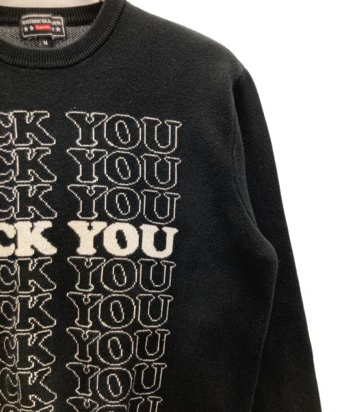 Hysteric Glamour（ヒステリックグラマー）Hysteric Glamour (ヒステリックグラマー) Supreme (シュプリーム) クルーネックニット ブラック サイズ:Mの古着・服飾アイテム
