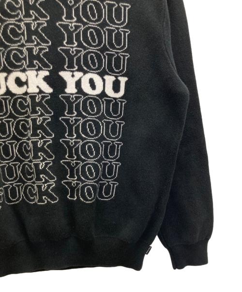 Hysteric Glamour（ヒステリックグラマー）Hysteric Glamour (ヒステリックグラマー) Supreme (シュプリーム) クルーネックニット ブラック サイズ:Mの古着・服飾アイテム