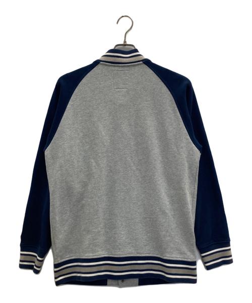 stussy（ステューシー）stussy (ステューシー) スタジャン グレー×ネイビー サイズ:Ｌの古着・服飾アイテム